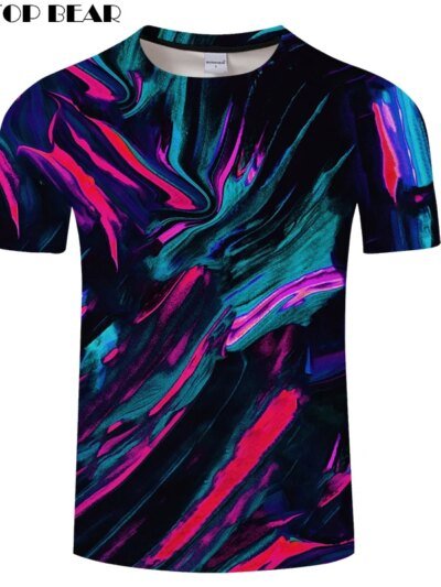 Remera Informal De Manga Corta Para Hombre Con Cuello Redondo Y Estampado 3D De Zootop Oso