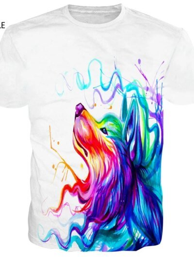 Remera Con Estampado Animal 3D Para Hombre Y Mujer Moda Hip Hop Informal De Verano