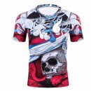 Remera De Compresión Para Hombre Mma Lycra Con Estampado 3D De Manga Corta