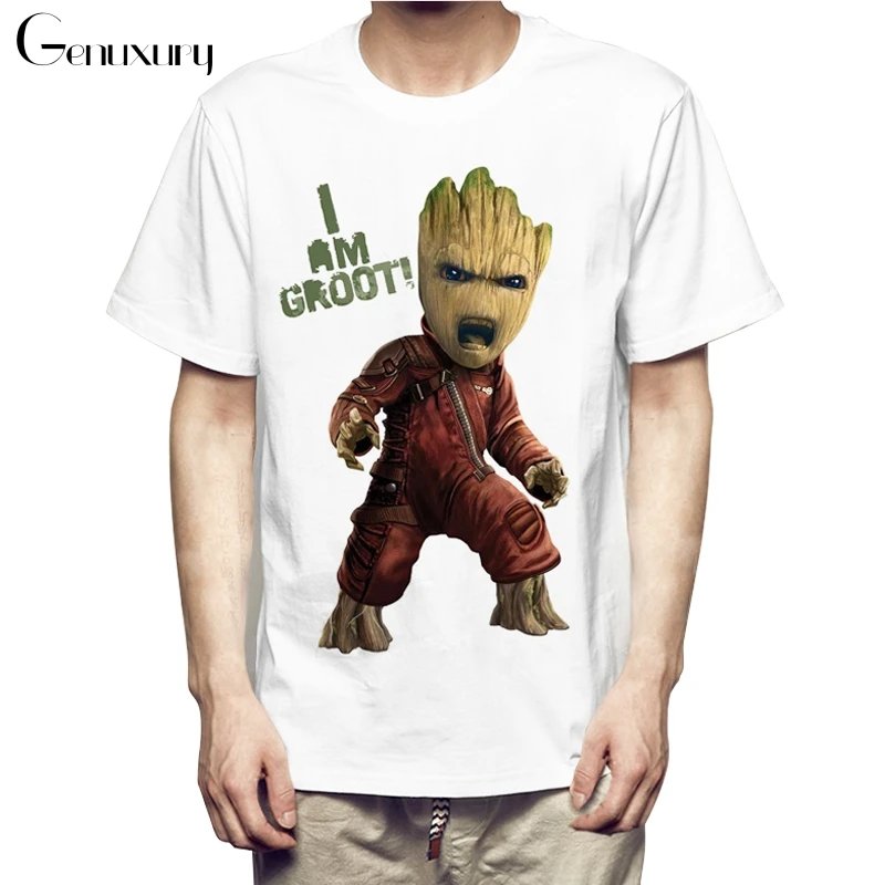Remera Divertida De Linda Groot Para Bebé Con Estampado 3D De Hip Hop Manga Corta Para Hombre