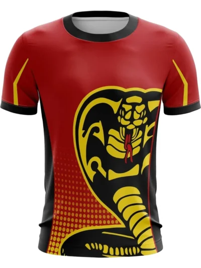 Camiseta Remera Sublimada Cobra Kai Naranja Infantil
