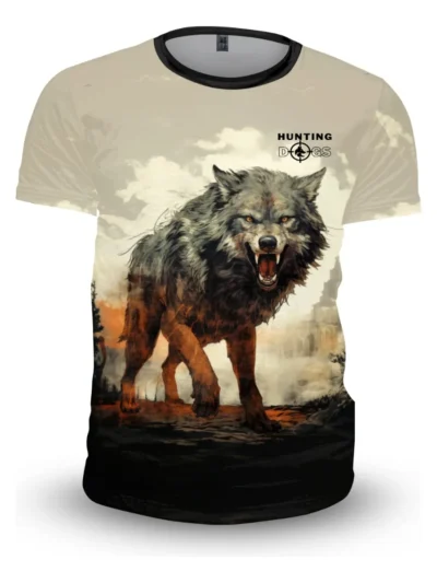 Camiseta Remera Sublimada Hombre Elemento Lobo Moda Casual Estampada