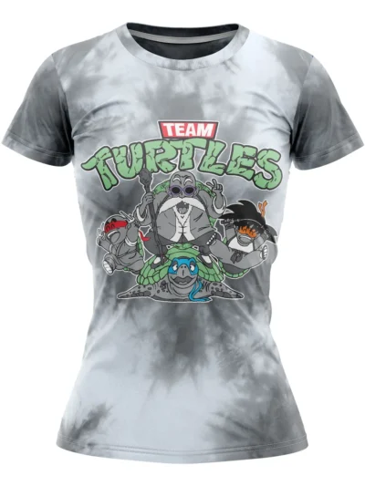 Camiseta Remera Sublimada Team Turtles Corte Dama Talla Extra