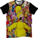 Camiseta Remera Sublimada Hombre Homero Simpson Moda Padre Calidad Premium