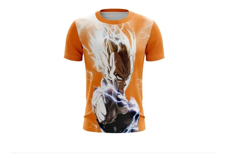 Camiseta Remera Sublimada Vegeta Saga Majin Boo Infantil