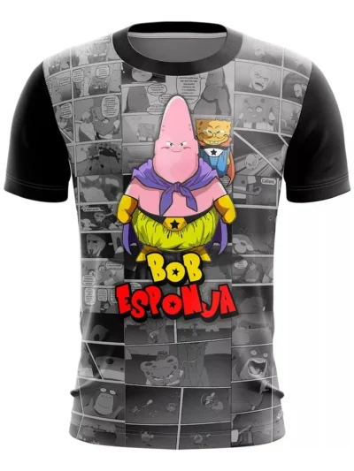 Camiseta Remera Sublimada Infantil Bob Esponja Comic