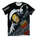 Camiseta Remera Sublimada Hombre Nasa Simpson Homero Astronauta Moda