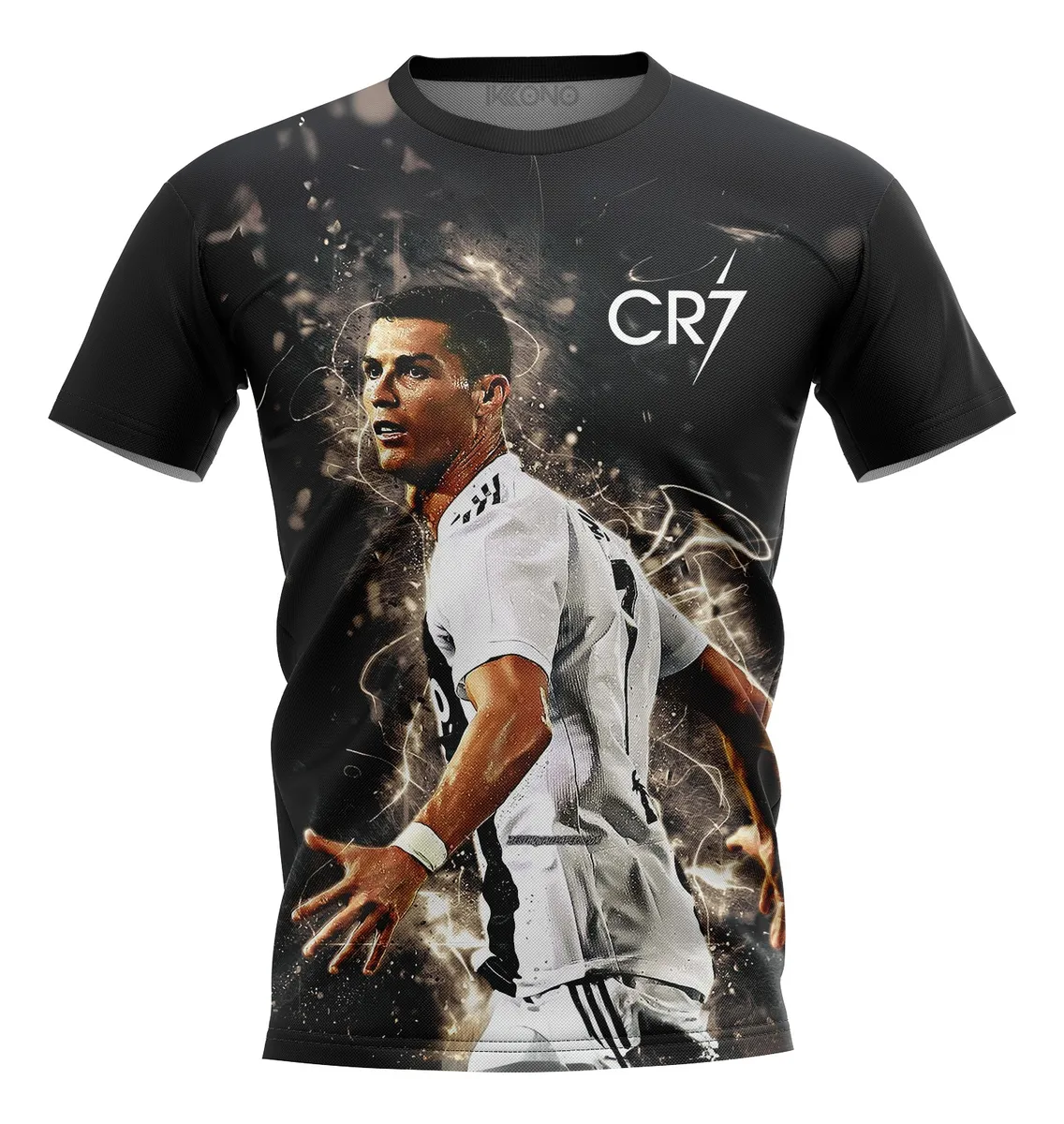 Camiseta Remera Sublimada Niños Futbol Cristiano Ronaldo Juve Moda Full Print