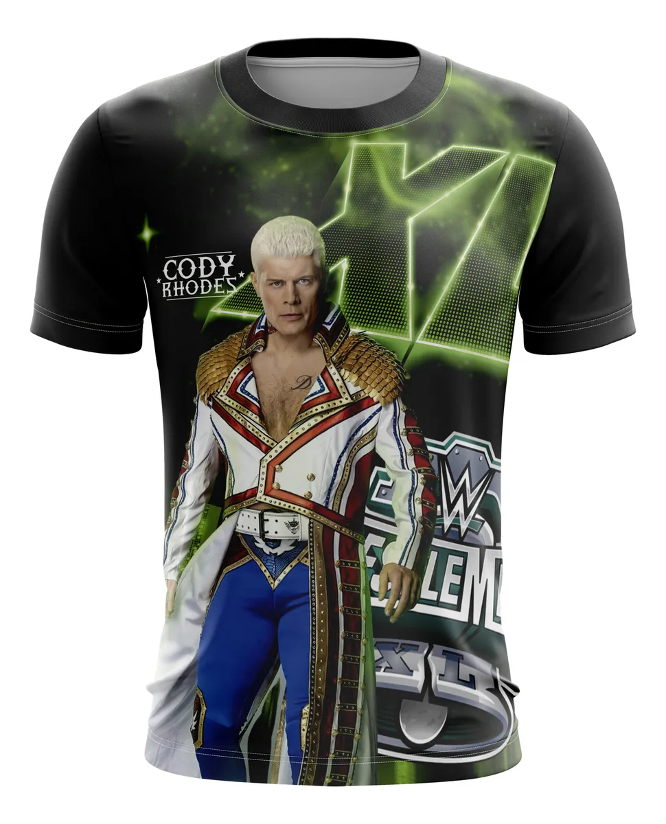 Camiseta Remera Sublimada Cody Rhodes Sublimada Tallas Extra