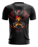 Camiseta Remera Sublimada Deadpool & Wolverine Black Talla Extra