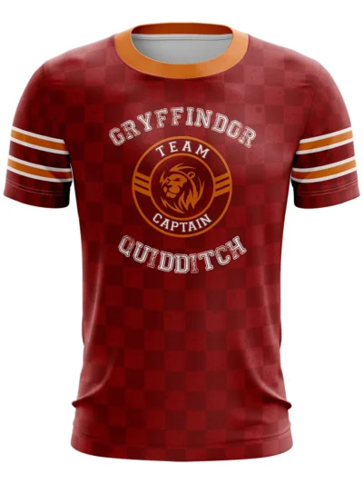 Camiseta Remera Sublimada Infantil Gryffindor Quidditch