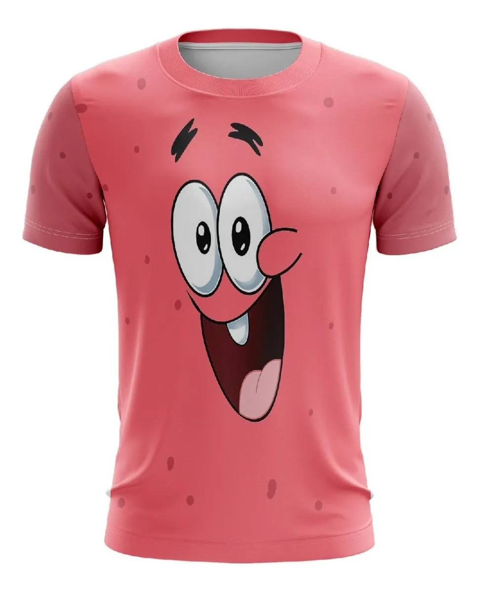 Camiseta Remera Sublimada Talla Extra Patricio Sonriente