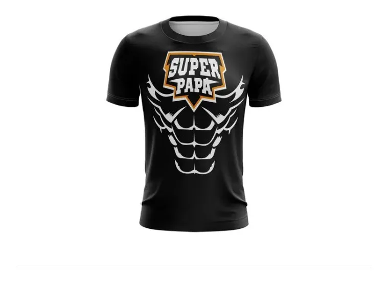 Camiseta Remera Sublimada Super Papa Infantil