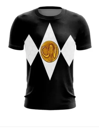 Camiseta Remera Sublimada Power Ranger Negro