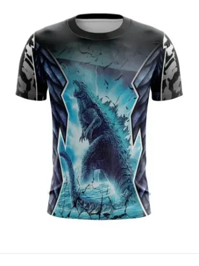 Camiseta Remera Sublimada Godzilla Tallas Extra