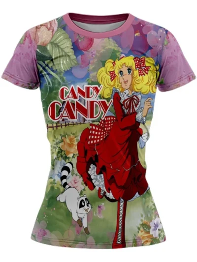 Camiseta Remera Sublimada Candy Candy Corte Dama