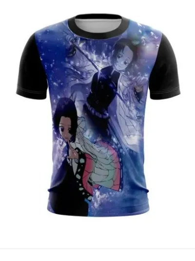 Camiseta Remera Sublimada Shinobu Kocho Demon Slayer Infantil