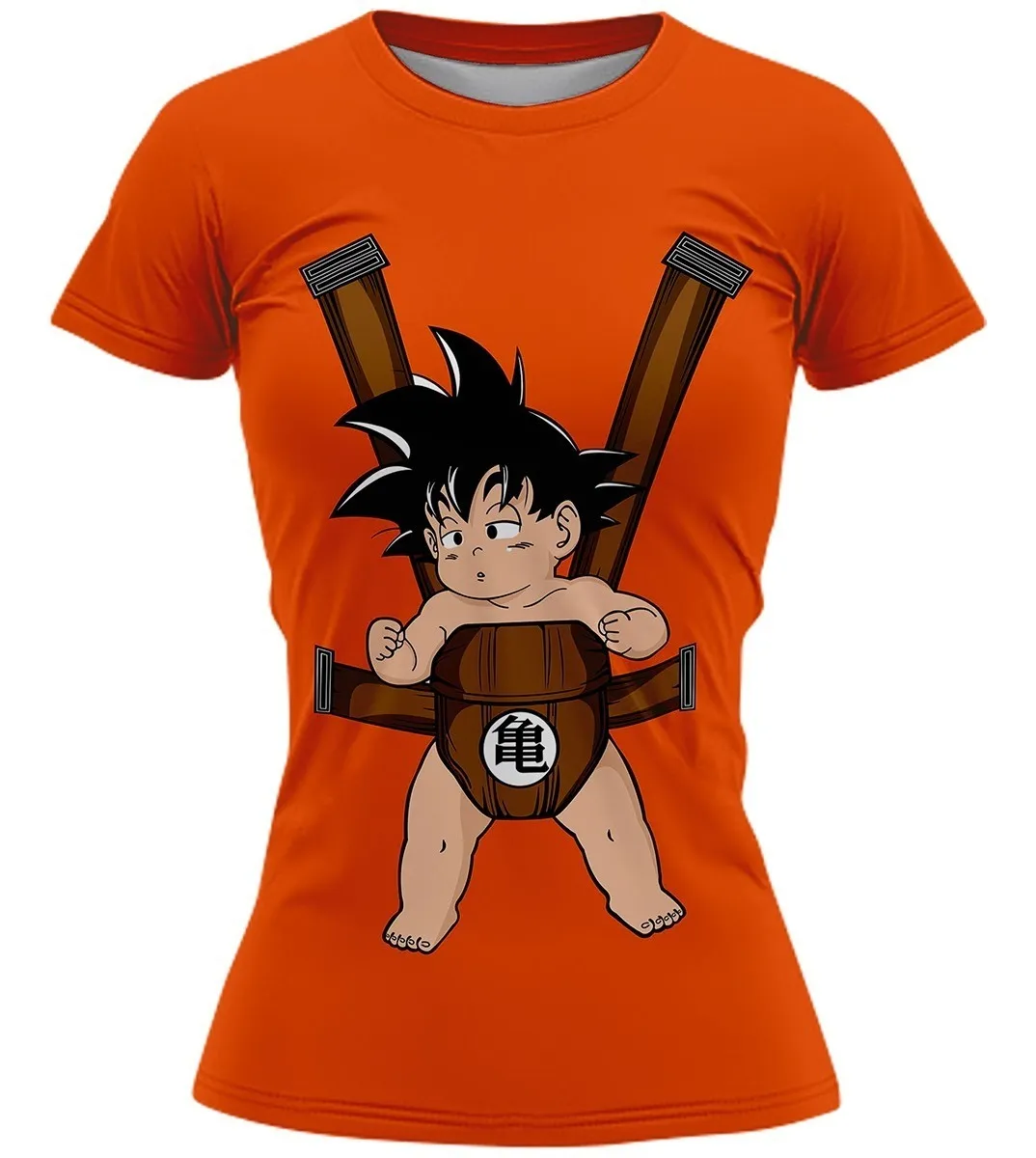 Camiseta Remera Sublimada Goku Baby Corte Dama