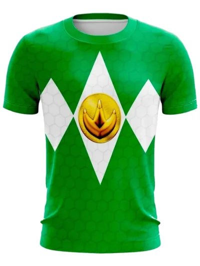 Camiseta Remera Sublimada Power Ranger Verde Tallas Extra