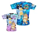 Camiseta Remera Sublimada Pack 2 Pzas Adulto Perrito Bluey Caricatura Sublimación