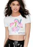 Camiseta Remera Sublimada Nuevas Corta Croptop Ajustado O Suelto Snake Style