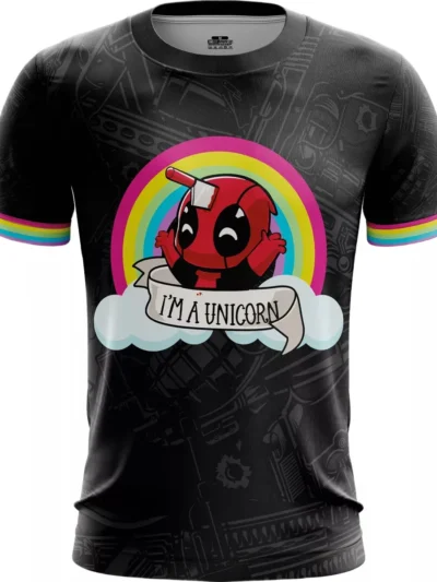 Camiseta Remera Sublimada Infantil Deadpool I'm Unicorn