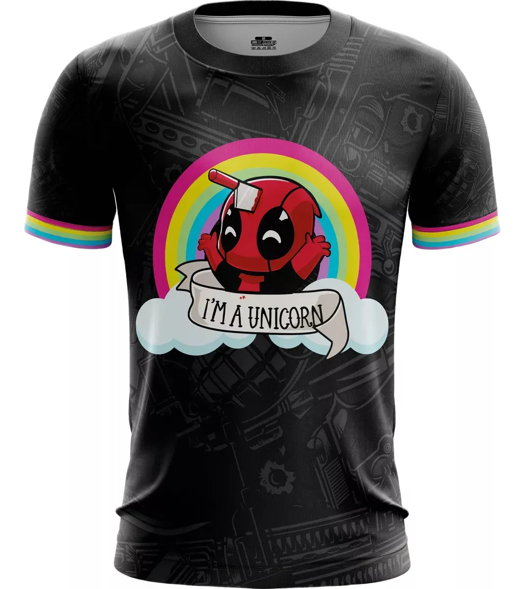 Camiseta Remera Sublimada Infantil Deadpool I'm Unicorn