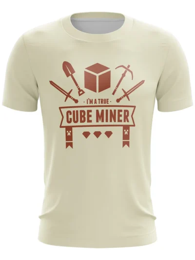 Camiseta Remera Sublimada Infantil Cube Miner