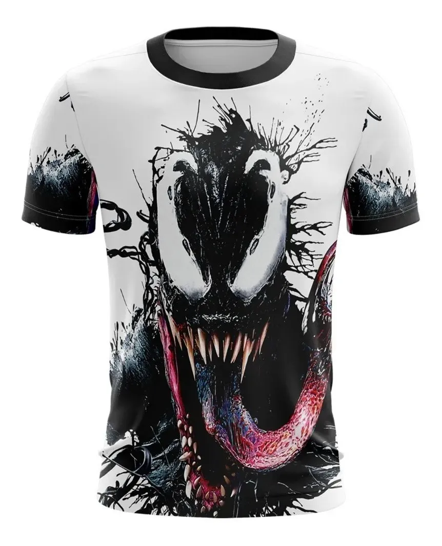 Camiseta Remera Sublimada Venom Blanca