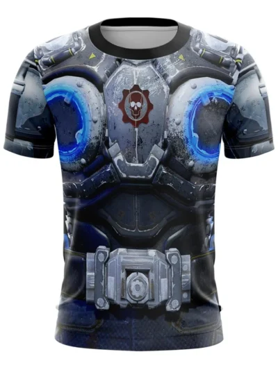Camiseta Remera Sublimada Engranes De Guerra Armadura Infantil