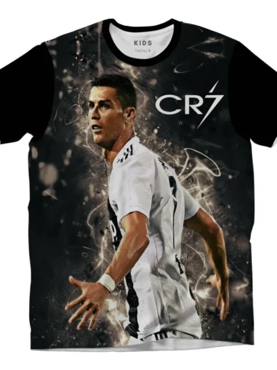 Camiseta Remera Sublimada Hombre Futbol Cristiano Ronaldo Juve Moda Full Print