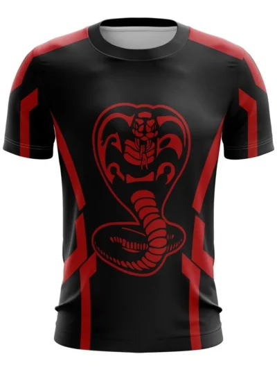Camiseta Remera Sublimada Cobra Kai Linea Roja Infantil