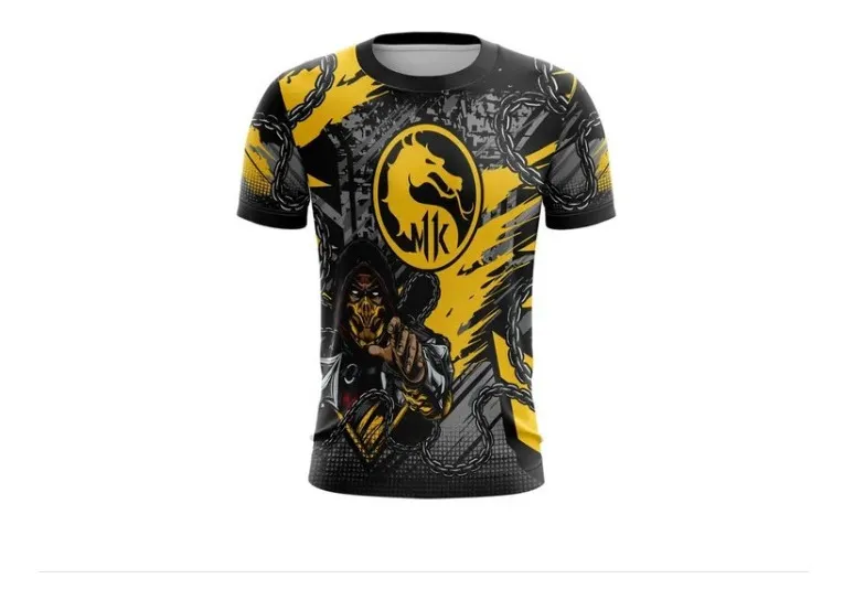 Camiseta Remera Sublimada Scorpion Infantil