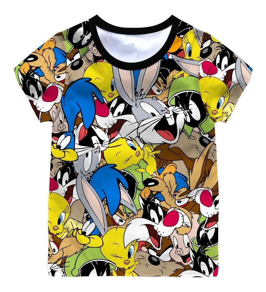 Camiseta Remera Sublimada Adulto Spacejam Personajes Película Full Print