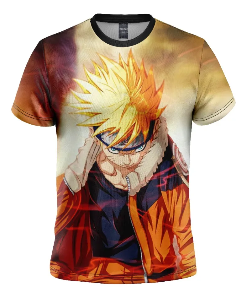 Camiseta Remera Sublimada Niño Naruto Animemodelo 2 Full Print Spandex