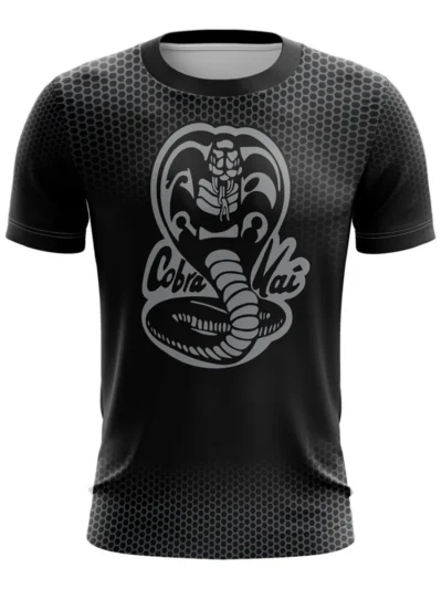 Camiseta Remera Sublimada Cobra Kai Negro