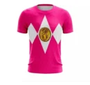 Camiseta Remera Sublimada Power Ranger Rosa Talla Extra