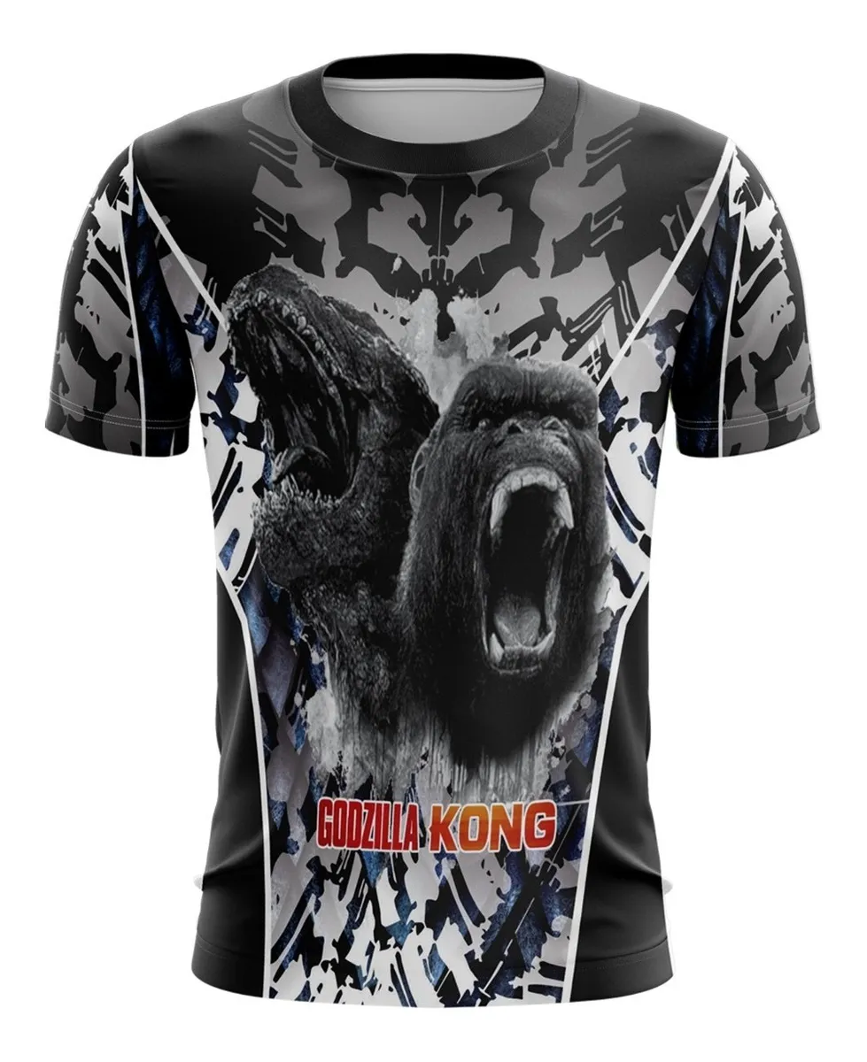 Camiseta Remera Sublimada Godzilla Vs Kong 2