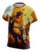 Camiseta Remera Sublimada Tallas Extra Gato Con Botas
