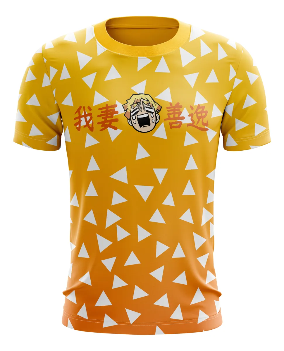 Camiseta Remera Sublimada Kimetsu No Yaiba Zenitsu Talla Extra