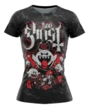 Camiseta Remera Sublimada Boo Ghost Corte Dama