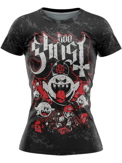 Camiseta Remera Sublimada Boo Ghost Corte Dama