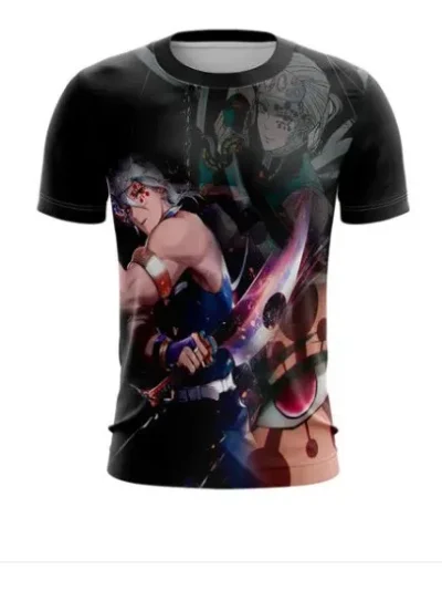 Camiseta Remera Sublimada Tengen Uzui Demon Slayer Infantil