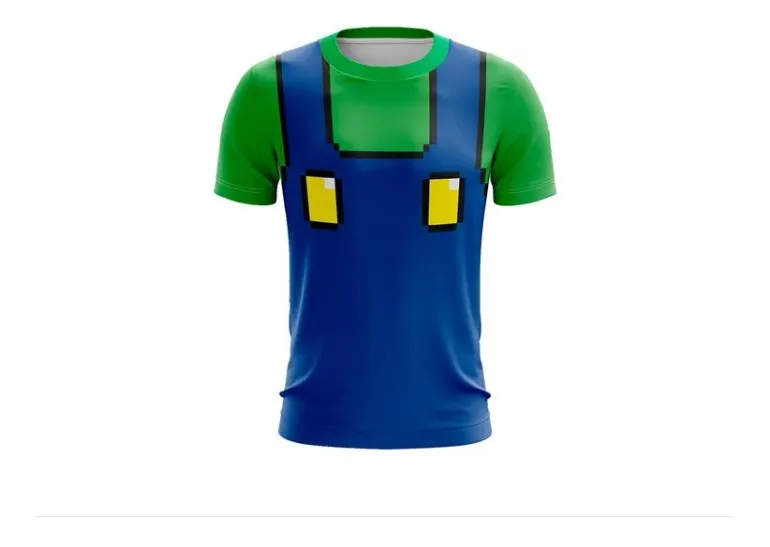 Camiseta Remera Sublimada Luigi Infantil