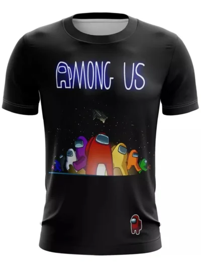 Camiseta Remera Sublimada Infantil Among Us Espacio