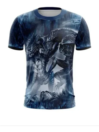 Camiseta Remera Sublimada Alien Predator 2
