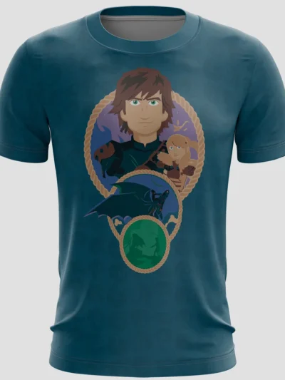 Camiseta Remera Sublimada Entrenando A Tu Dragon Infantil