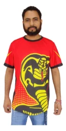 Camiseta Remera Sublimada Cobra Kai Naranja