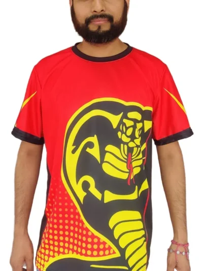 Camiseta Remera Sublimada Cobra Kai Naranja