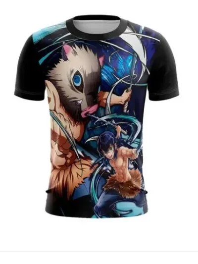 Camiseta Remera Sublimada Inosuke (kimetsu No Yaiba) Tallas Extra